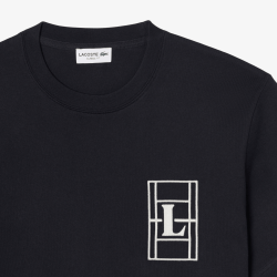 T-shirt en jersey épais brodé Confort premium et style élégant au quotidien - Lacoste noir
