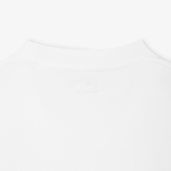 T-shirt en jersey épais brodé Confort premium et style élégant au quotidien - Lacoste blanc