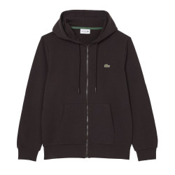 Sweatshirt Zippé à Capuche Classic Fit Molleton – Confort & Style Intemporel Lacoste marron