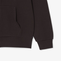 Sweatshirt Zippé à Capuche Classic Fit Molleton – Confort & Style Intemporel Lacoste marron