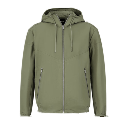 Veste à capuche en popeline microfibre déperlante H-Cireno4 BOSS vert