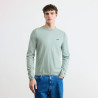 Pull en coton avec détails contrastants KN_Ever-X CN  BOSS vert clair