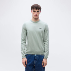 Pull en coton avec détails contrastants KN_Ever-X CN  BOSS vert clair