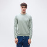 Pull en coton avec détails contrastants KN_Ever-X CN  BOSS vert clair