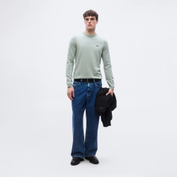 Pull en coton avec détails contrastants KN_Ever-X CN  BOSS vert clair