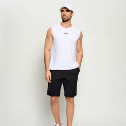 Short Regular Fit en twill déperlant et à séchage rapide BOSS noir