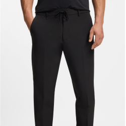 Pantalon à coupe effilée avec finition hydrofuge BOSS noir