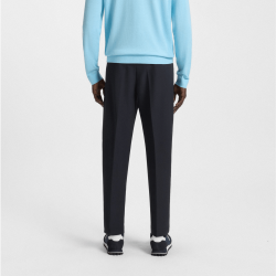 Pantalon à coupe effilée avec finition hydrofuge BOSS Bleu foncé