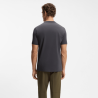 T-shirt Regular  en coton stretch avec logo contrastant  TEE HUGO BOSS  Gris foncé
