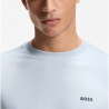T-shirt Regular  en coton stretch avec logo contrastant  TEE HUGO BOSS bleu clair