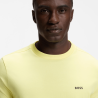 T-shirt Regular  en coton stretch avec logo contrastant  TEE HUGO BOSS Jaune clair