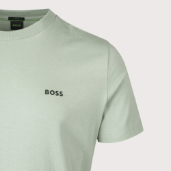 T-shirt Regular  en coton stretch avec logo contrastant  TEE HUGO BOSS vert clair