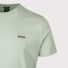T-shirt Regular  en coton stretch avec logo contrastant  TEE HUGO BOSS vert clair