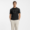 T-shirt en jersey de coton avec motif d’inspiration tennis BOSS  noir