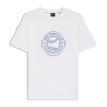T-shirt en jersey de coton avec motif d’inspiration tennis BOSS  blanc