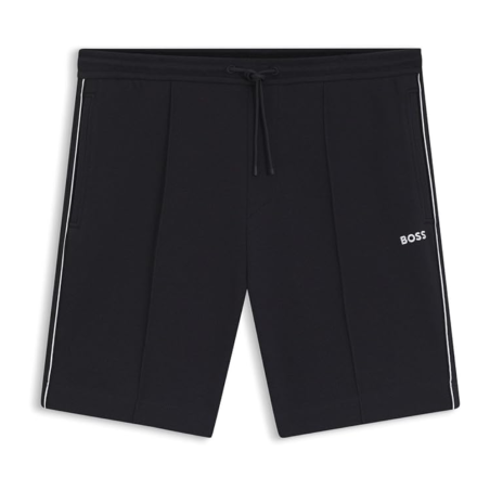 Shorts à moulures en mélange coton JT_Join Headlo BOSS noir