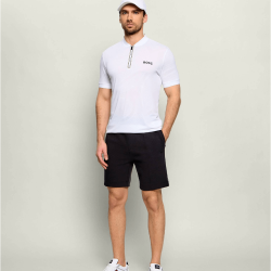 Shorts à moulures en mélange coton JT_Join Headlo BOSS noir