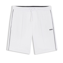 Shorts à moulures en mélange coton JT_Join Headlo BOSS blanc