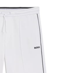 Shorts à moulures en mélange coton JT_Join Headlo BOSS blanc