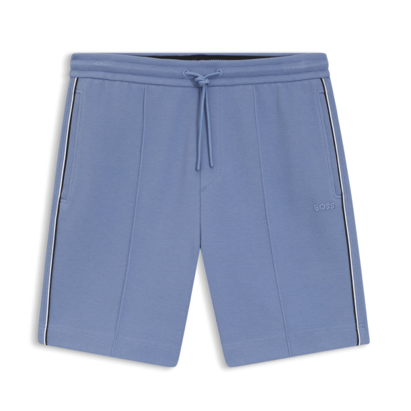 Shorts à moulures en mélange coton JT_Join Headlo BOSS bleu clair