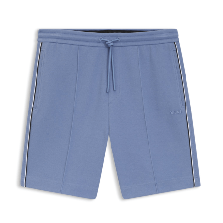Shorts à moulures en mélange coton JT_Join Headlo BOSS bleu clair