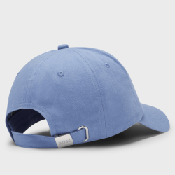 Casquette en serge de coton avec illustrations de tennis BOSS Bleu clair