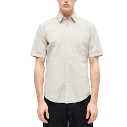 Chemise Regular en popeline de coton Relegant_6-short_M BOSS gris clair