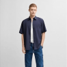 Chemise Regular en popeline de coton Relegant_6-short_M BOSS Bleu marine