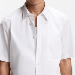 Chemise Regular en popeline de coton Relegant_6-short_M BOSS Blanc