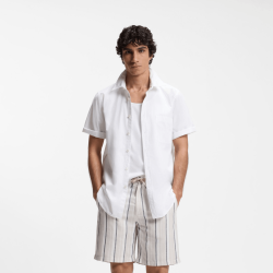 Chemise Regular en popeline de coton Relegant_6-short_M BOSS Blanc