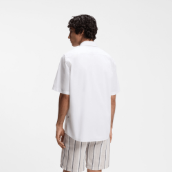 Chemise Regular en popeline de coton Relegant_6-short_M BOSS Blanc