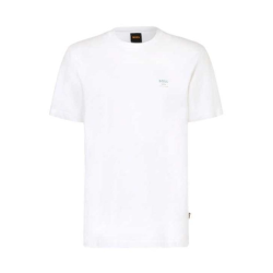 T-shirt Te_Groove en coton  Manches courtes style moderne- BOSS blanc