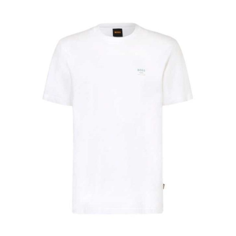 T-shirt Te_Groove en coton  Manches courtes style moderne- BOSS blanc