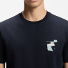 T-shirt en jersey de coton avec motif imprimé Te_Movement BOSS Bleu foncé