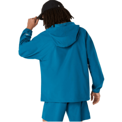 Sweat Coupe-Vent ASICS Heritage Unisexe - Bleu- Anorak Déperlant Relaxed Fit