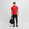 T-shirt Regular en coton stretch avec logo contrastant TEE BOSS Rouge