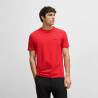 T-shirt Regular en coton stretch avec logo contrastant TEE BOSS Rouge