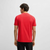 T-shirt Regular en coton stretch avec logo contrastant TEE BOSS Rouge
