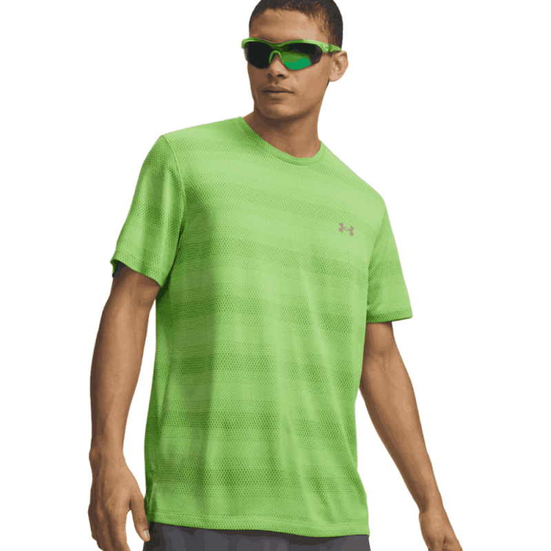 T-shirt running homme léger respirant Under Armour vert