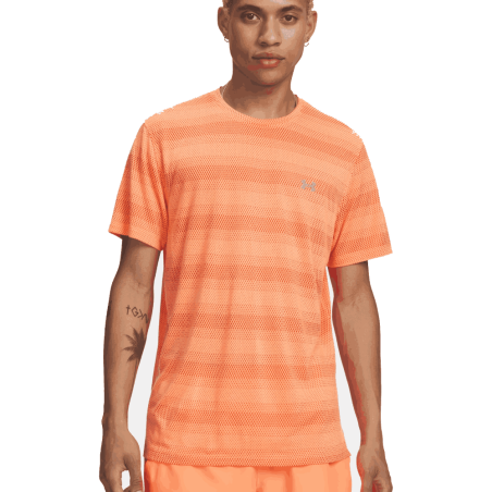 T-shirt running homme léger respirant Under Armour orange