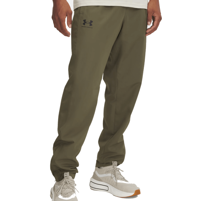 Pantalon coupe-vent homme léger et déperlant Under Armou vert