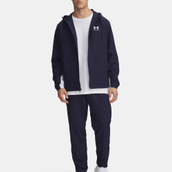 Pantalon coupe-vent homme léger et déperlant Under Armou bleu foncé