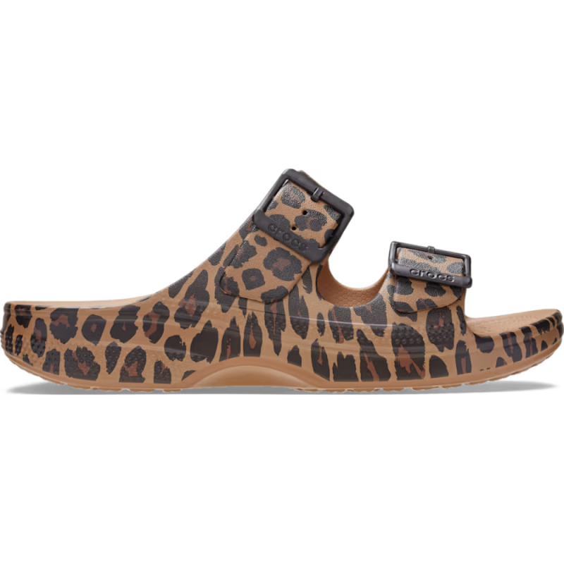 Sandale Crocs Saturday Animal Sandal Femme Sepia Léopard  | DM'Sports