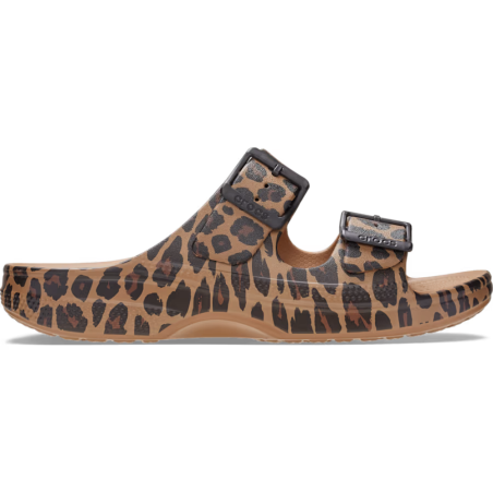 Sandale Crocs Saturday Animal Sandal Femme Sepia Léopard  | DM'Sports