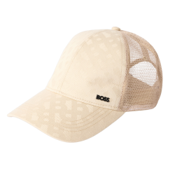 Casquette BOSS Zed Trucker Homme Beige – Style trucker moderne avec logo métallique