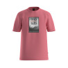 T-shirt BOSS Te_Dj Homme Rouge Pastel – Coupe regular en coton jersey avec artwork imprimé