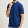 T-shirt en coton extensible avec un logo détaillé Tee BOSS bleu