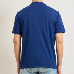 T-shirt en coton extensible avec un logo détaillé Tee BOSS bleu