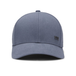 Casquette en sergé de coton avec des rayures caractéristiques Zed-BOSS-ME BOSS bleu clair