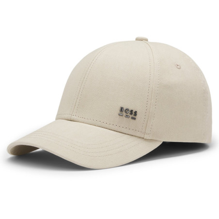Casquette en sergé de coton avec des rayures caractéristiques Zed-BOSS-ME BOSS beige